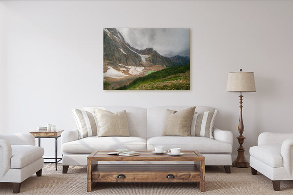 Angel Glacier and the Lake Under the Clouds