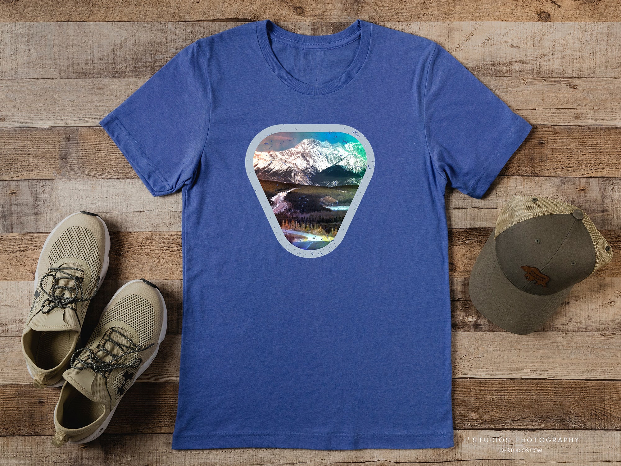 Scenic Drive Mens Unisex Retro T-Shirt