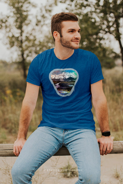 Scenic Drive Mens Unisex Retro T-Shirt