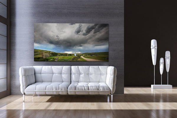 Sample of Print Hanging on a Modern Executive Home Living Room Wall.