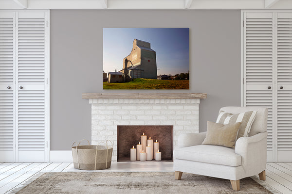 Canvas print of the Barrhead Grain Elevator. Home decor ideas for  rustic farmhouses by Larry Jang.