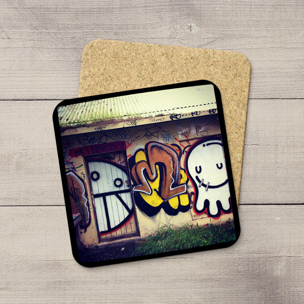 Photo Coasters. Picture of graffiti art in Reykjavik Iceland by Christina Jang.