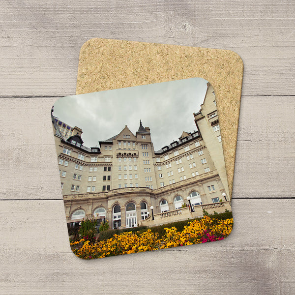 Home Accessories. Drink Coasters featuring Fairmont Hotel MacDonald. Handmade in YEG by acclaimed Alberta artist & Photographer Larry Jang.