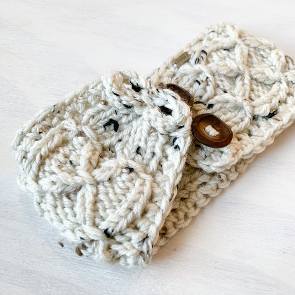 Crisscross Double Button Knit Headband
