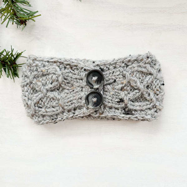 Crisscross Double Button Knit Headband