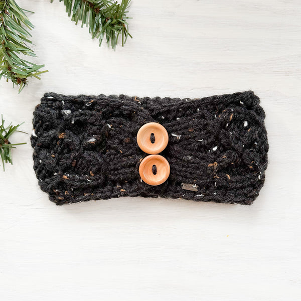 Crisscross Double Button Knit Headband