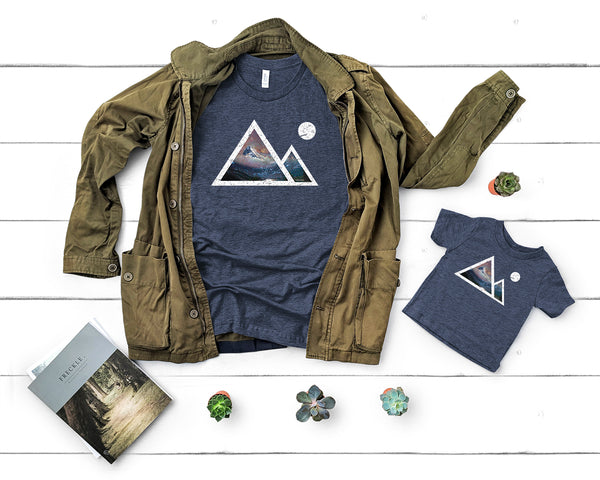 Explore the Mountains Childrens Retro T-Shirt