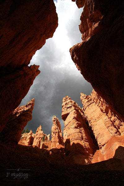 Down Wall Street is an image of Navajo Sandstone cliffs in Bryce Canyon, Utah. Desert Photography.