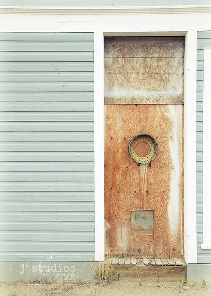 Mint Weathered Condition is an art print of a door in Yukon Territory.