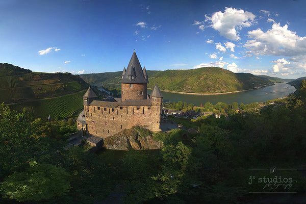 Stahleck on the Rhine is an image of a castle on the Rhine River of Germany. Travel Photography.