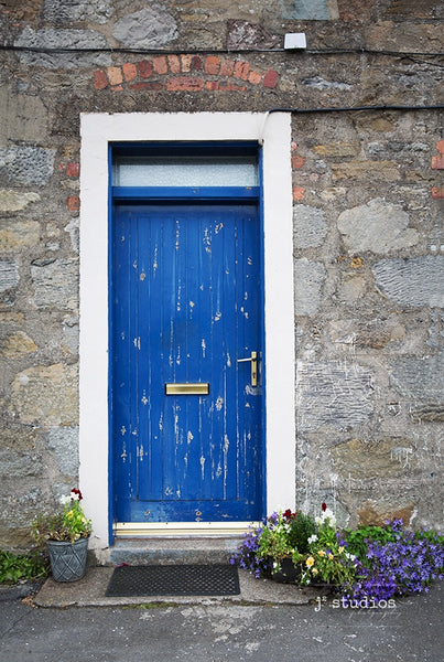 Image of a Greek Blue colored door that i saw in Great Britain. Doors and Windows Photography of the world