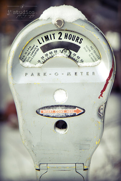 Limit of 2 Hours - Retro Parking Meter Photography Art Print